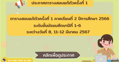 ประกาศสอบแก้ตัว